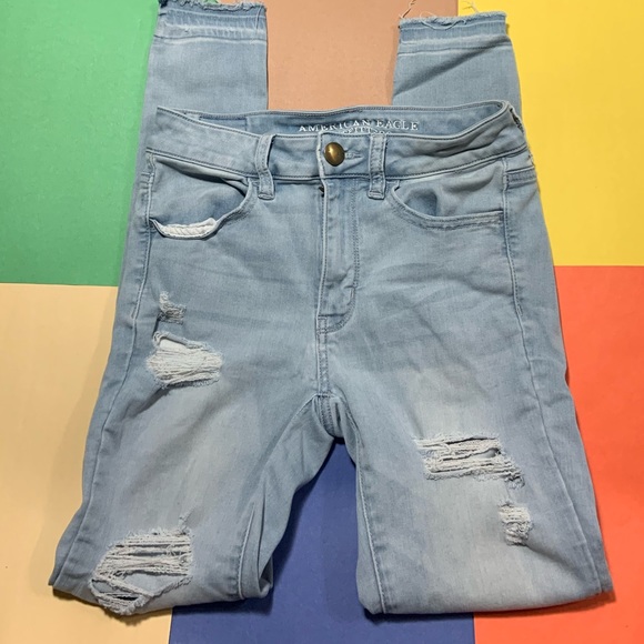 AEO Sateen X High Rise Jegging size 2 - Picture 3 of 9